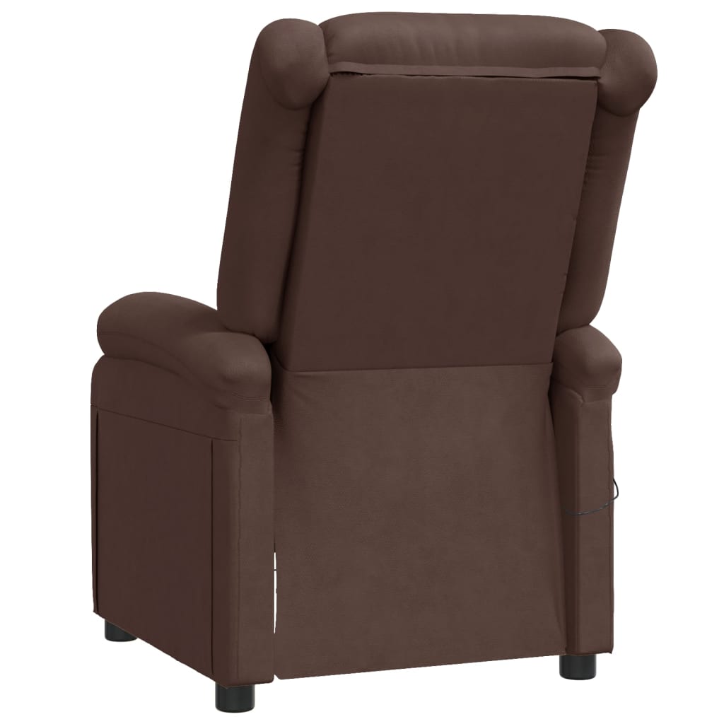 Sillón de masaje cuero sintético marrón V2084 Vetonek