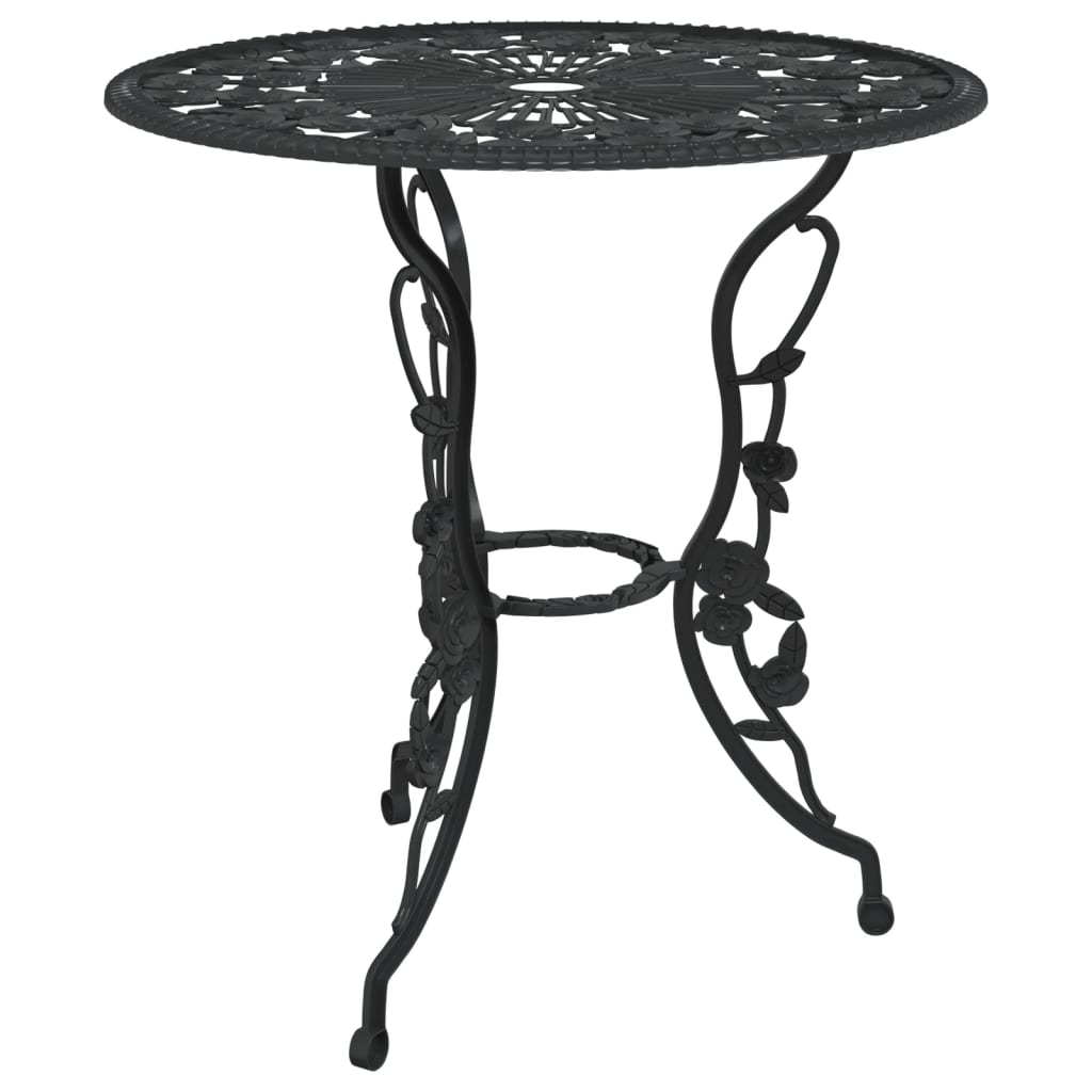 Bistró table and chairs Black molten aluminum