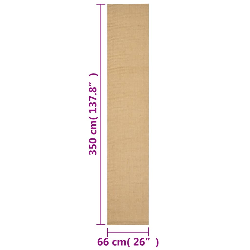 Catifa natural de sisal 66x350 cm