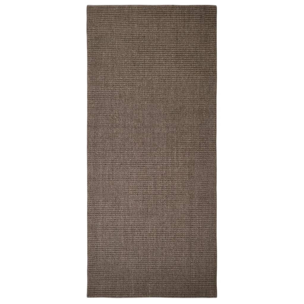 Carpete de sisal natural marrom 66x150 cm