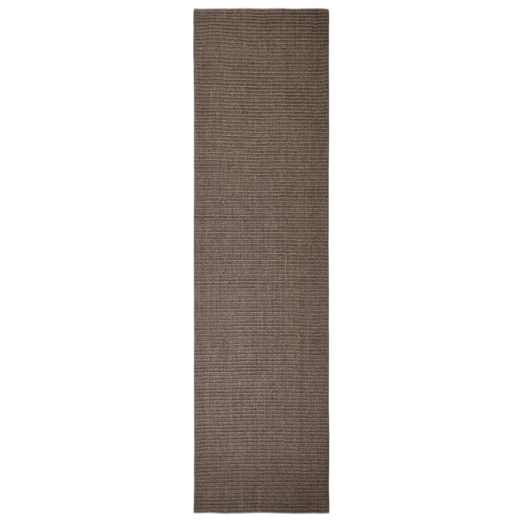 Carpete de sisal natural marrom 66x250 cm