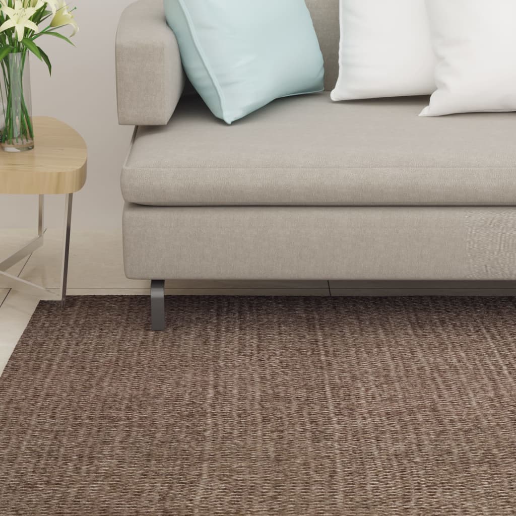 Vetonek Alfombra de sisal natural marrón 66x250 cm