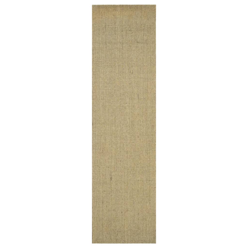 Carpete de sisal natural verde 66x250 cm