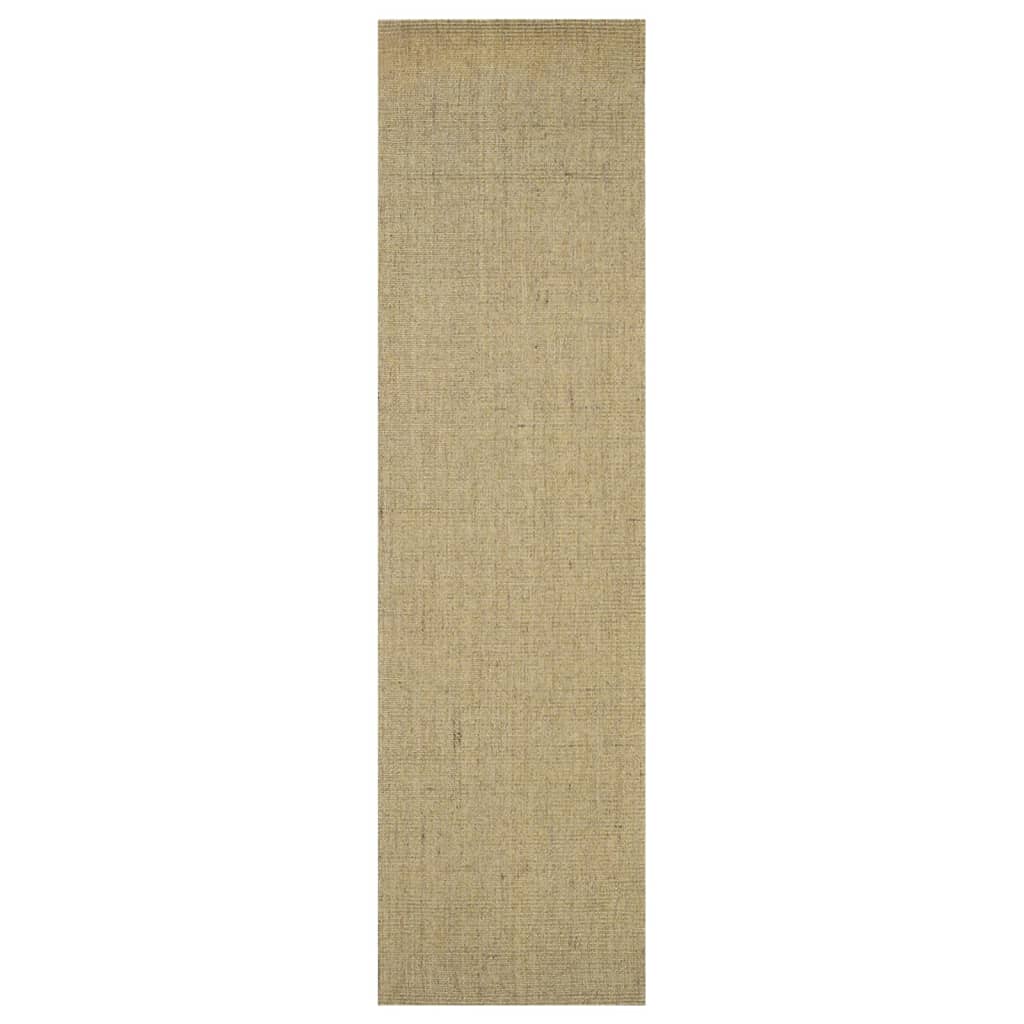 Carpete de sisal natural verde 80x300 cm