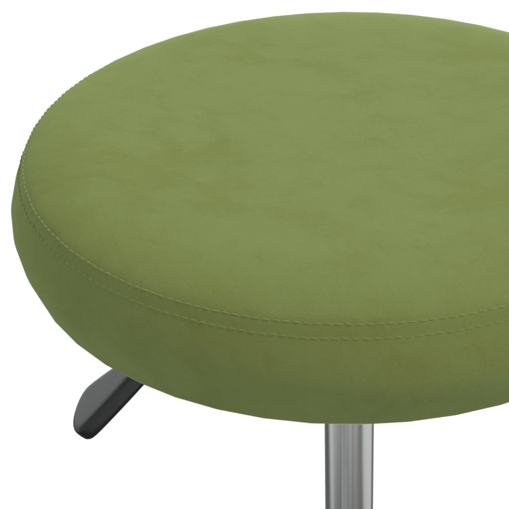 Silla de comedor de terciopelo verde claro vidaXL