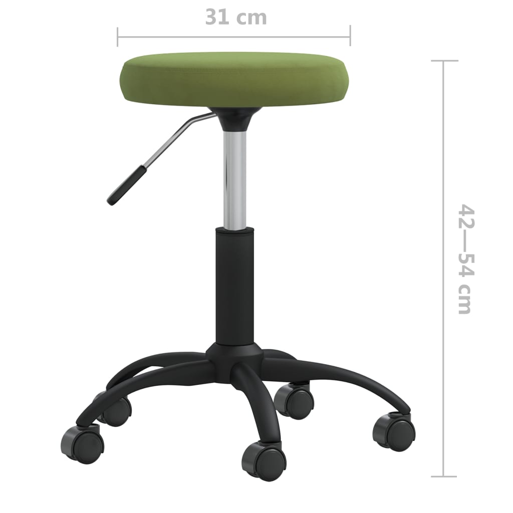 Silla de comedor de terciopelo verde claro vidaXL