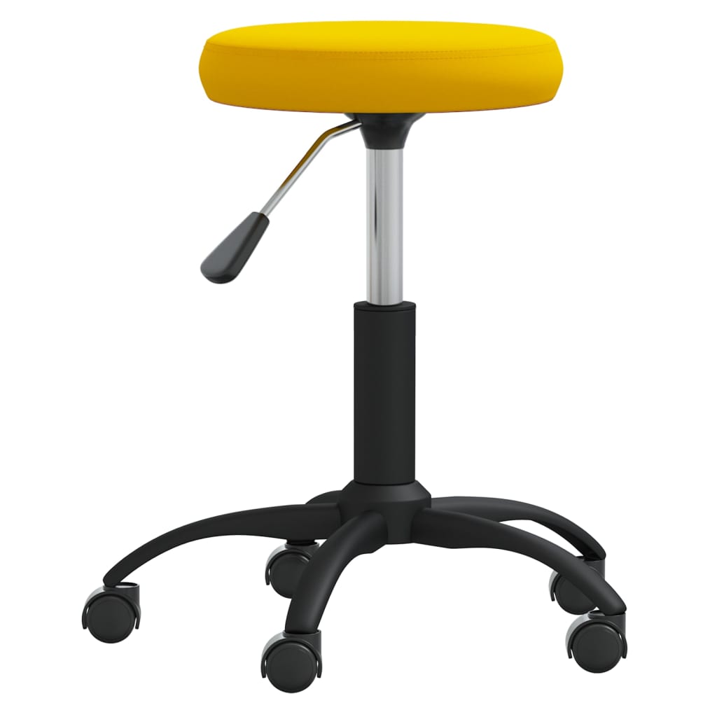 Silla de comedor de terciopelo amarillo mostaza vidaXL