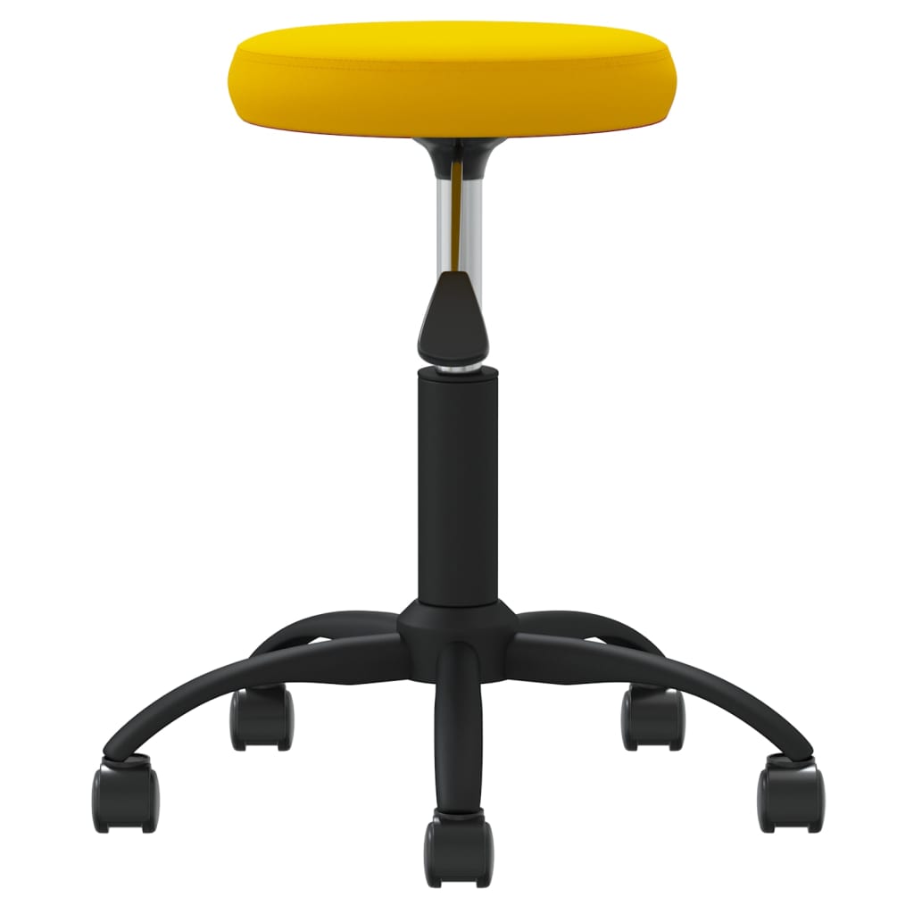 Silla de comedor de terciopelo amarillo mostaza vidaXL