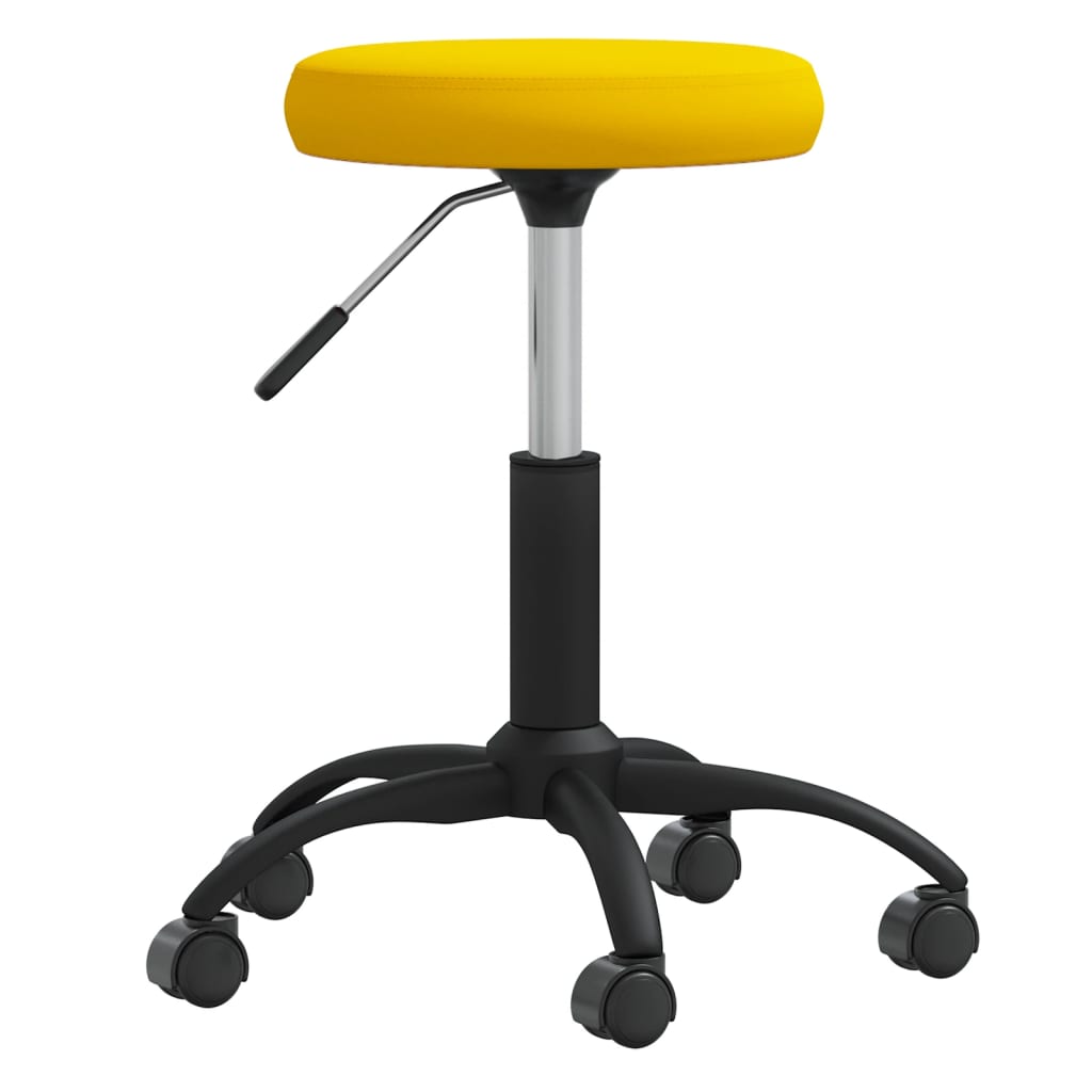 Vetonek Silla de comedor de terciopelo amarillo mostaza