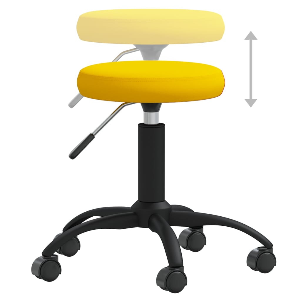 Silla de comedor de terciopelo amarillo mostaza vidaXL