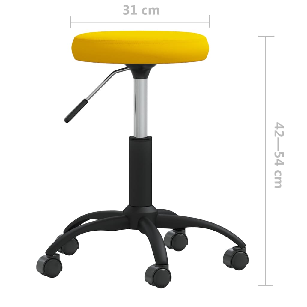 Silla de comedor de terciopelo amarillo mostaza vidaXL