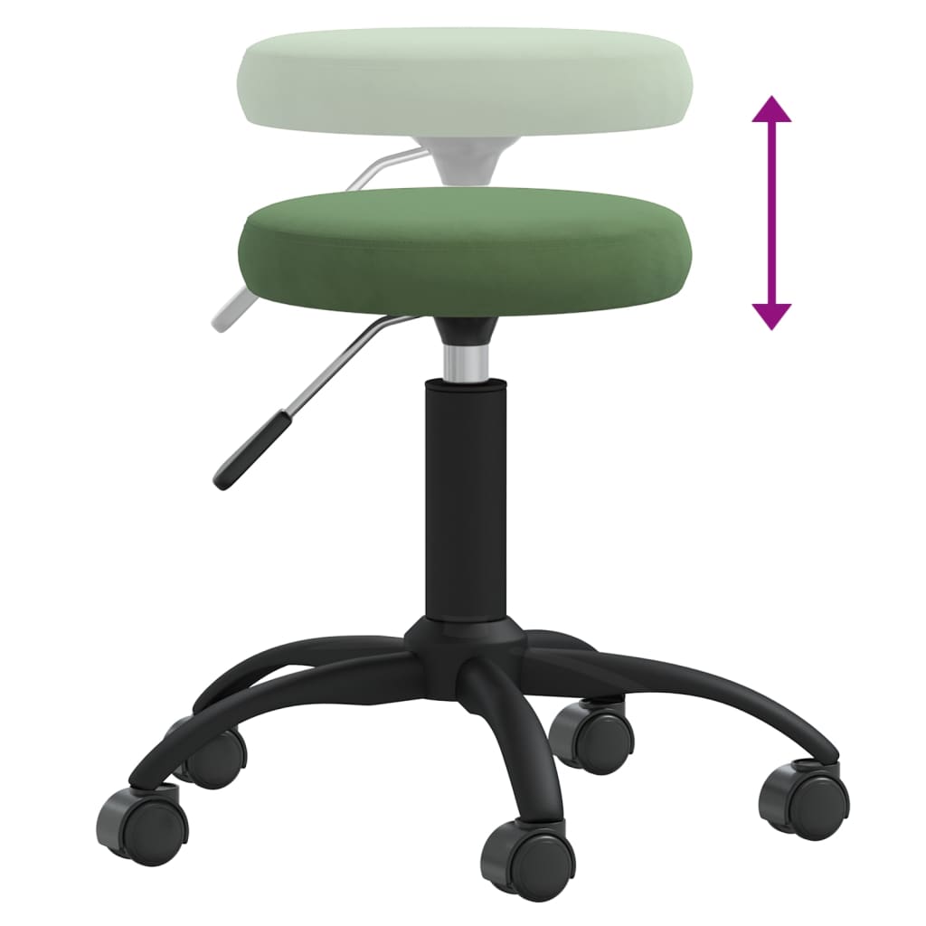 Taburete de masaje terciopelo verde oscuro vidaXL