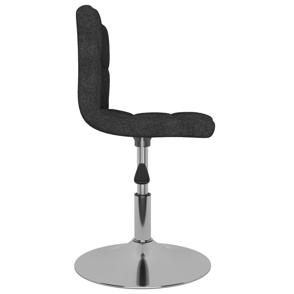 Sillas de comedor giratorias 4 unidades tela negro vidaXL