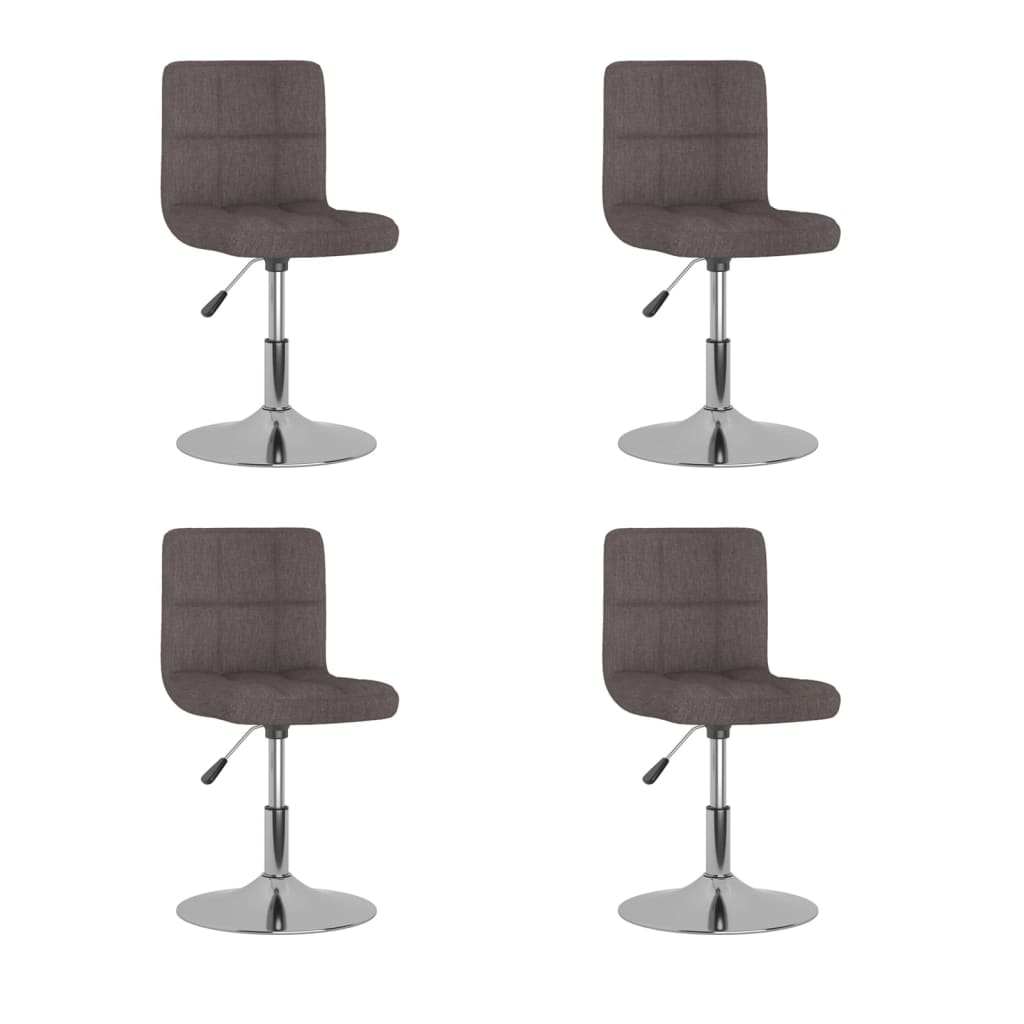 Vetonek Sillas de comedor giratorias 4 unidades tela taupe