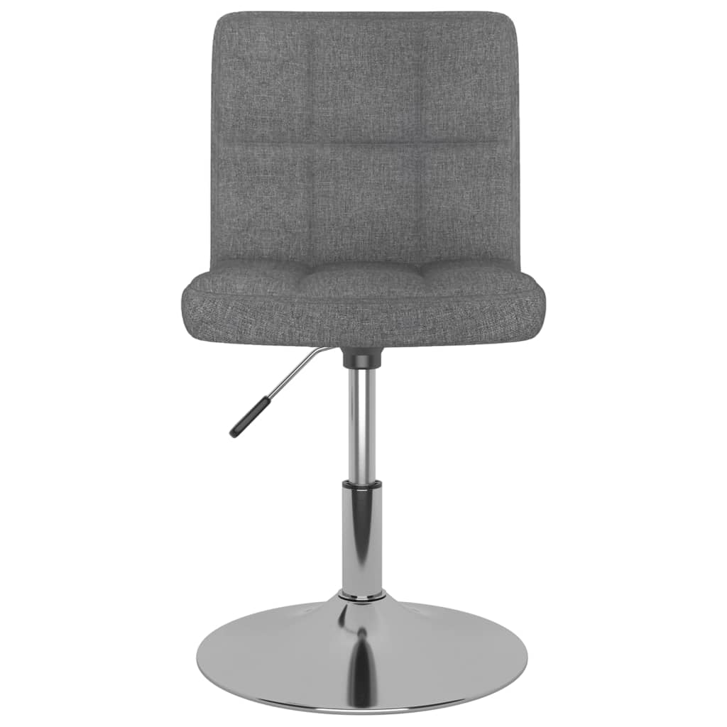 Silla de comedor giratoria tela gris claro vidaXL