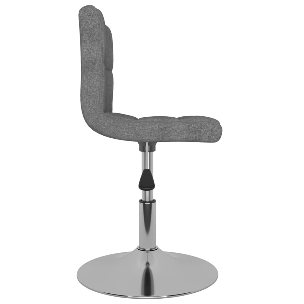 Silla de comedor giratoria tela gris claro vidaXL