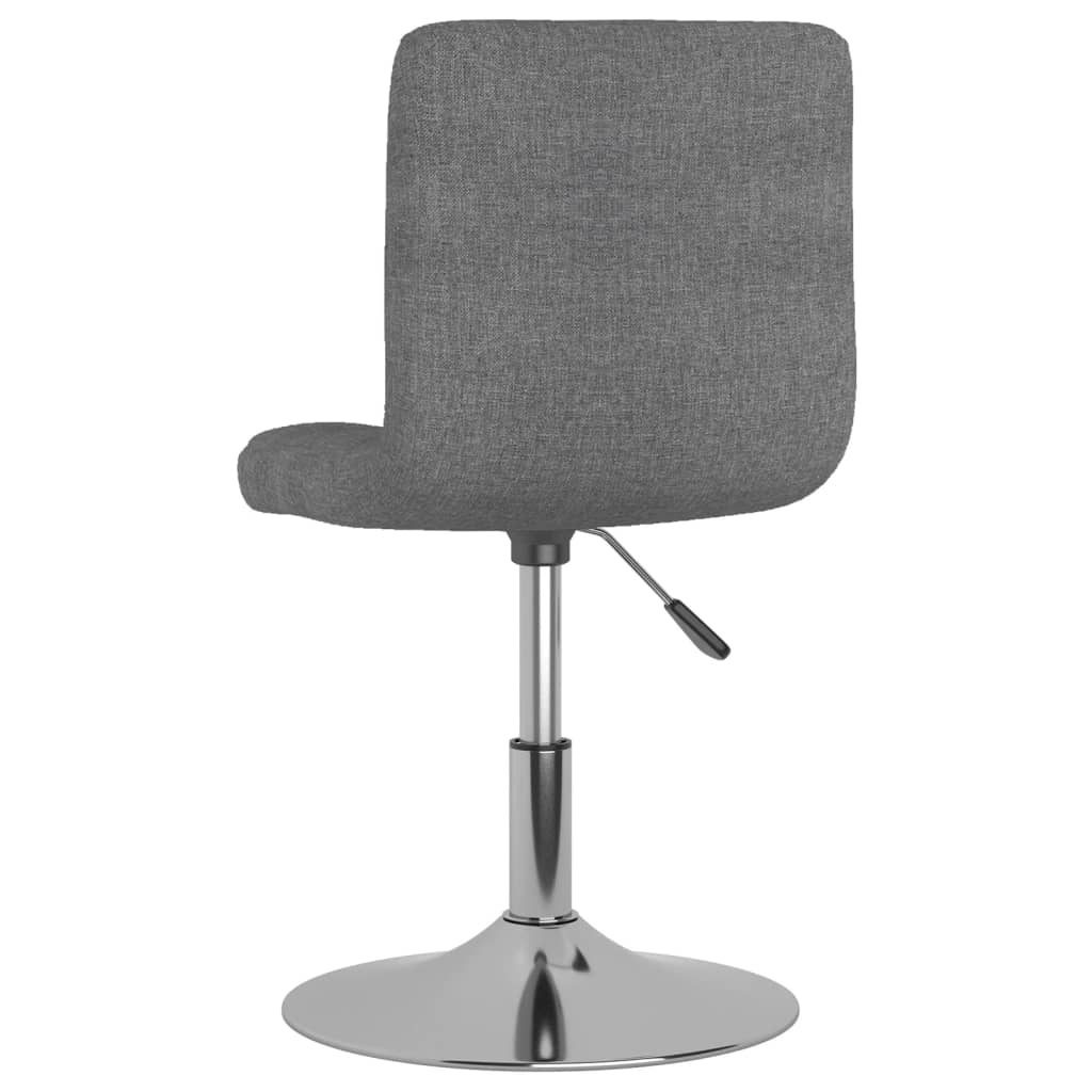 Silla de comedor giratoria tela gris claro vidaXL