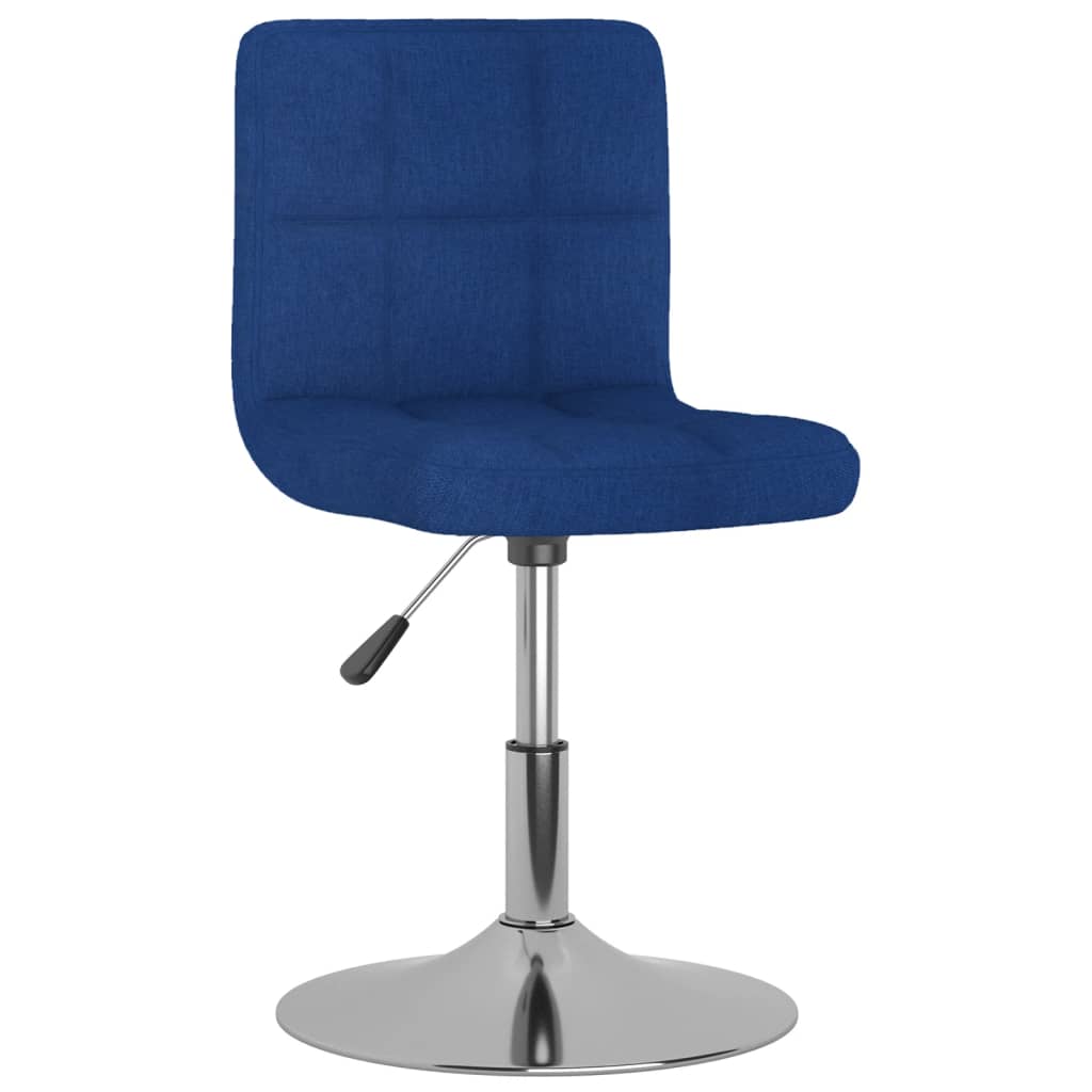 Vetonek Silla de comedor giratoria tela azul