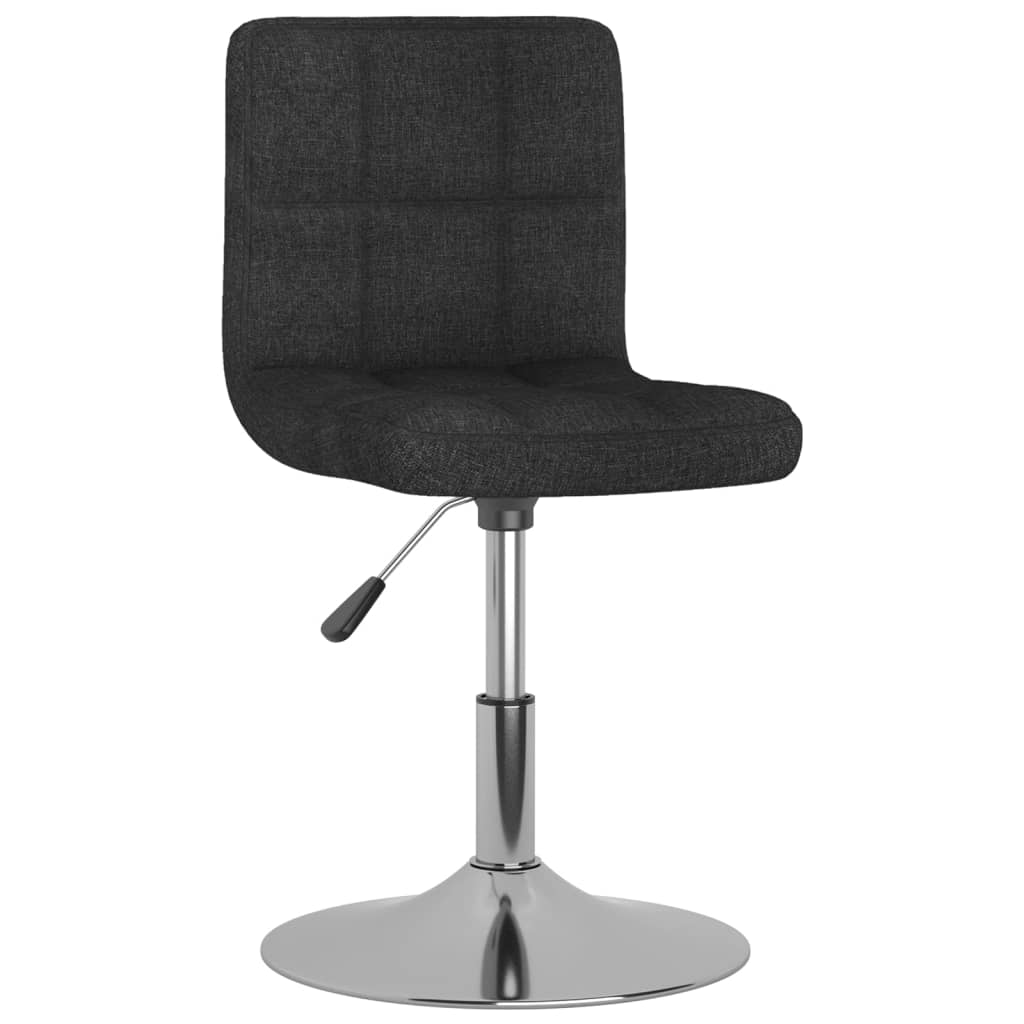 Vetonek Silla de comedor giratoria tela negro