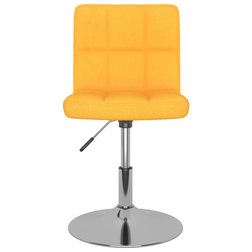 Silla de comedor giratoria tela amarillo vidaXL