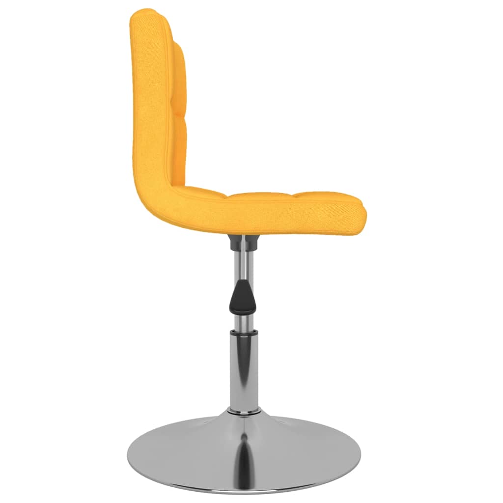 Silla de comedor giratoria tela amarillo vidaXL