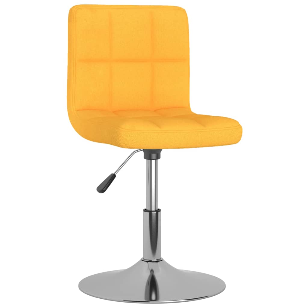 Vetonek Silla de comedor giratoria tela amarillo