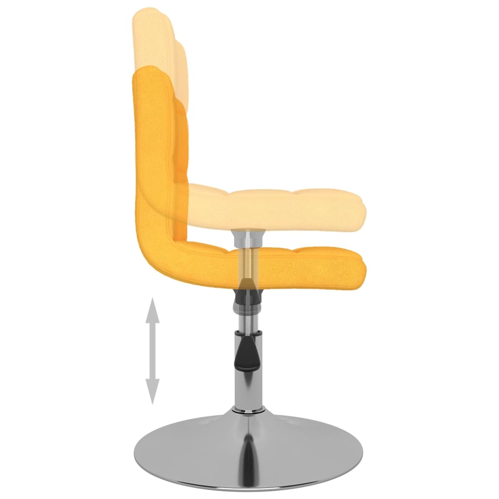 Silla de comedor giratoria tela amarillo vidaXL