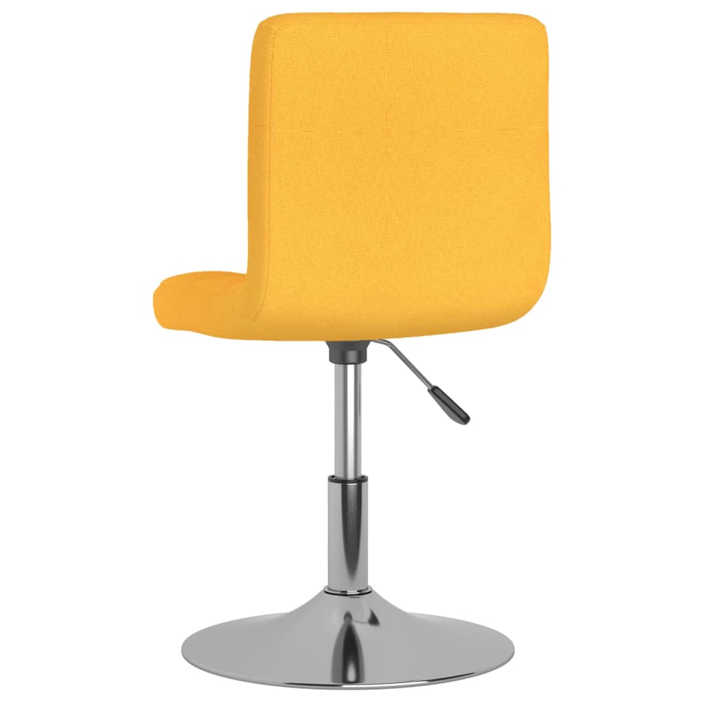 Silla de comedor giratoria tela amarillo vidaXL