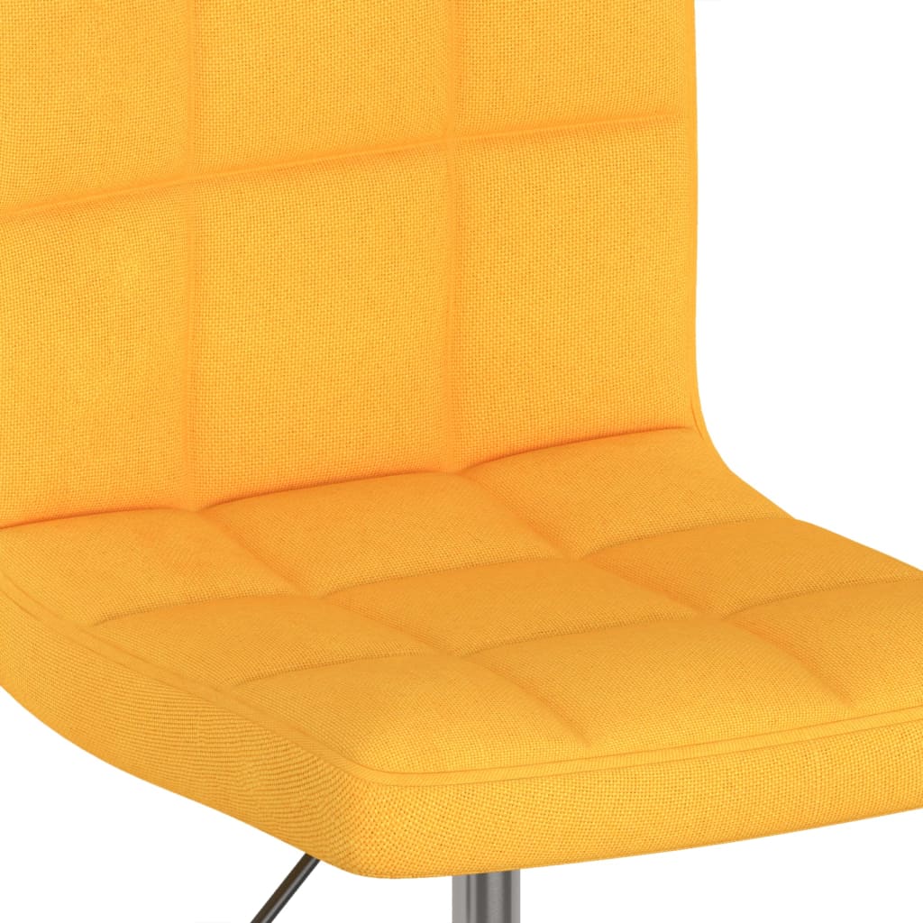 Silla de comedor giratoria tela amarillo vidaXL