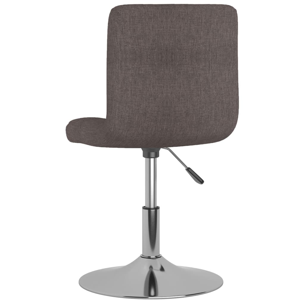 Silla de comedor giratoria tela gris topo vidaXL