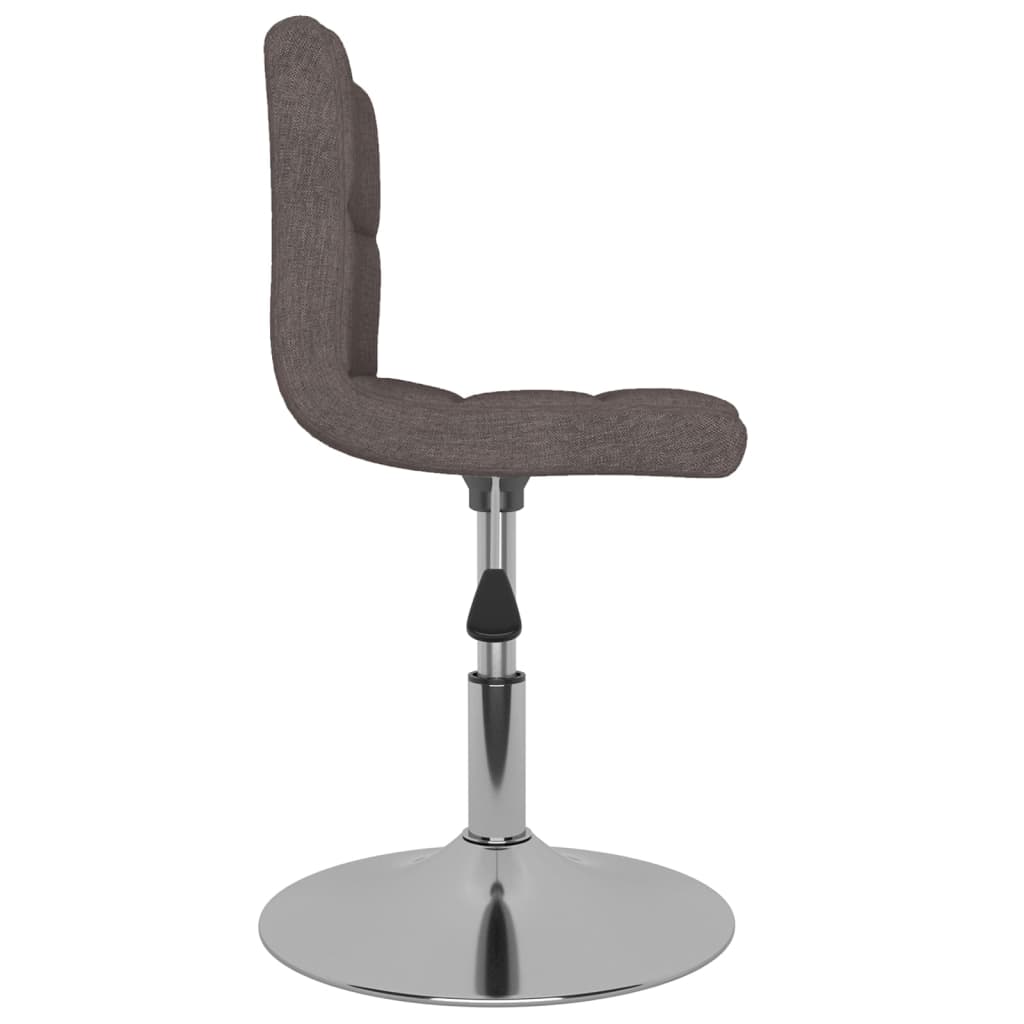 Silla de comedor giratoria tela gris topo vidaXL