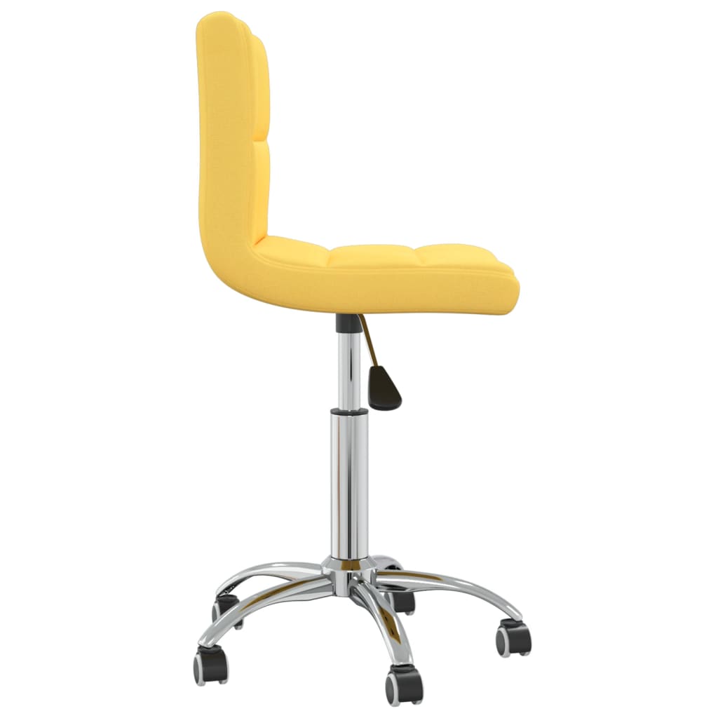 Mostage yellow fabric dining chair