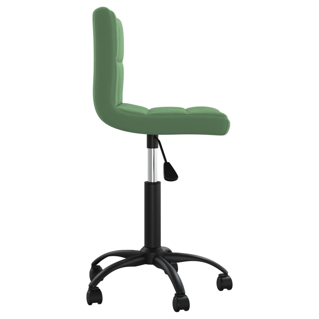 Chaise de salle à manger rotative en velours vert foncé