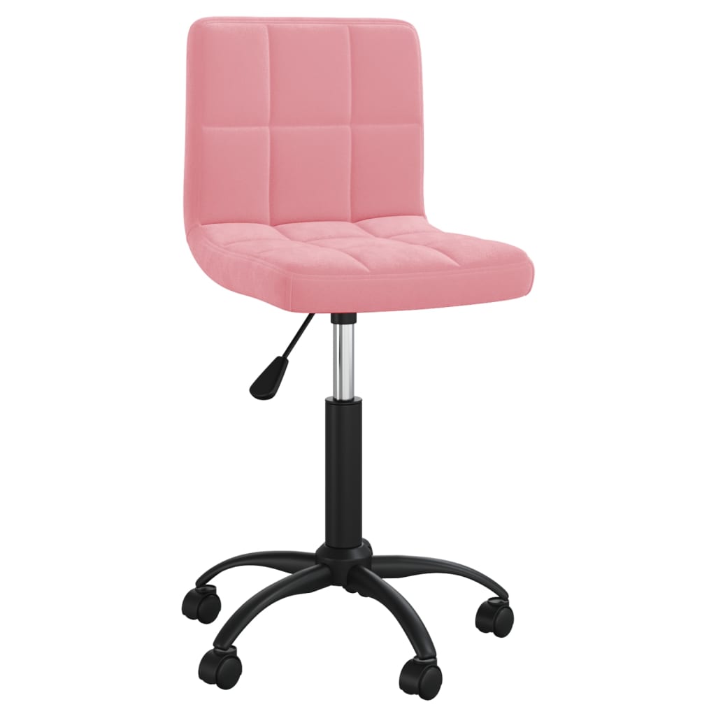 Vetonek Silla de comedor giratoria de terciopelo rosa