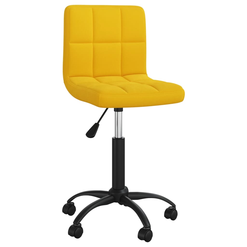 Vetonek Silla de comedor giratoria de terciopelo amarillo mostaza