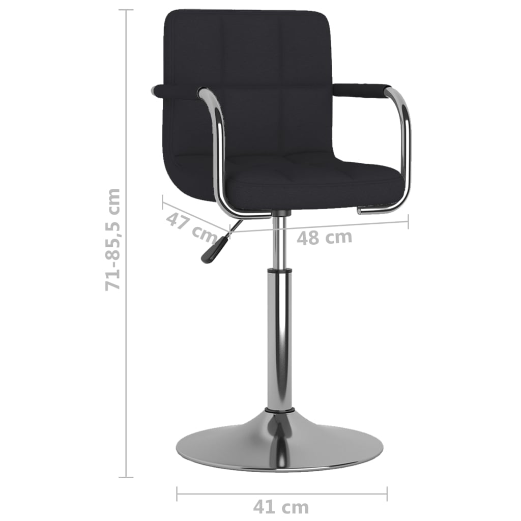 Black fabric dining chair