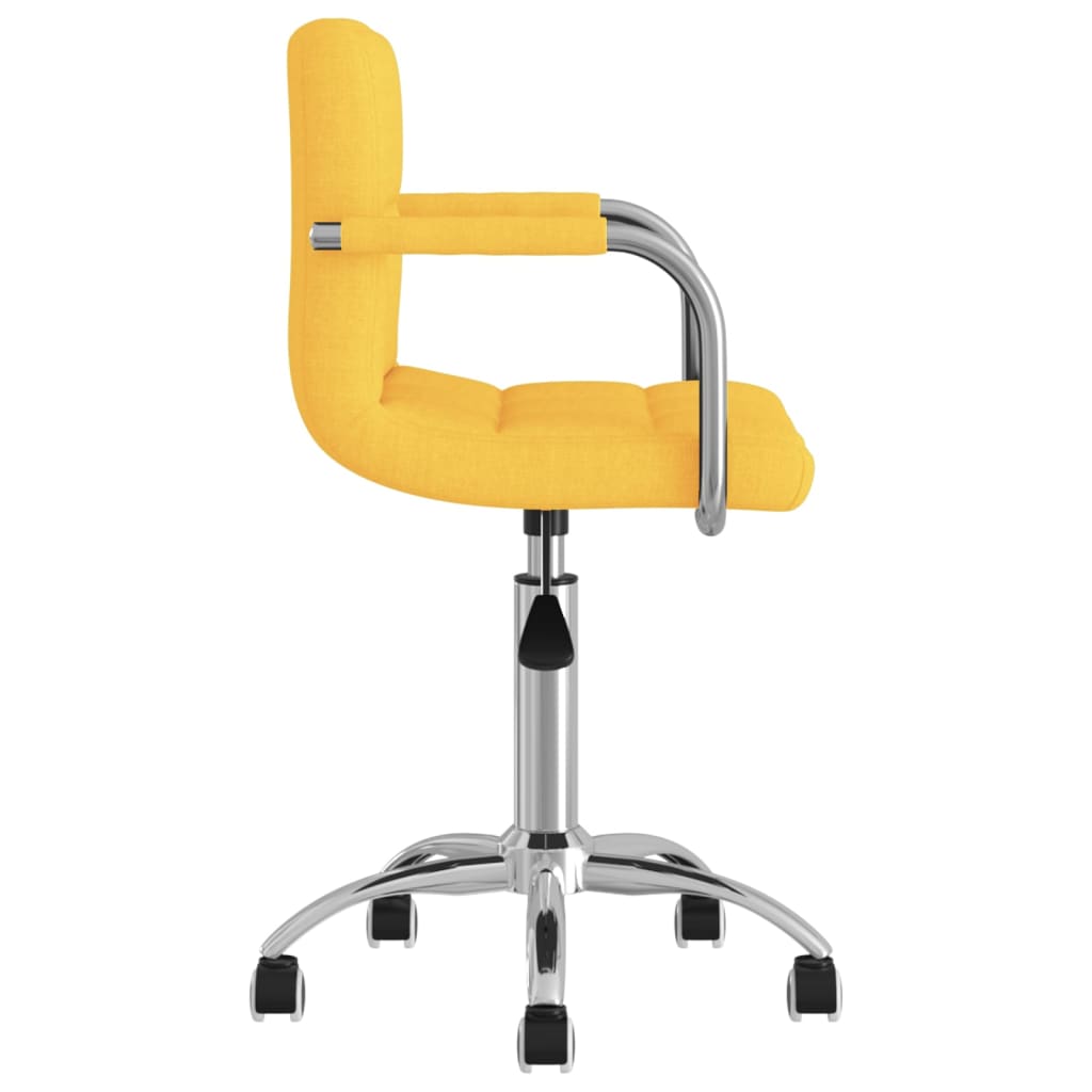 Mostage yellow fabric dining chair