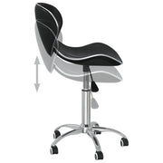 Sillas de comedor giratorias 6 unidades cuero sintético negro v1442 - Vetonek