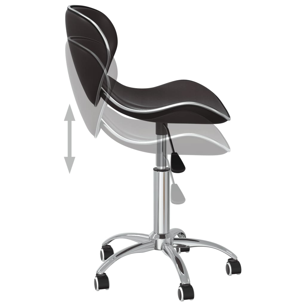 Sillas de comedor giratorias 6 uds cuero sintético marrón - Vetonek