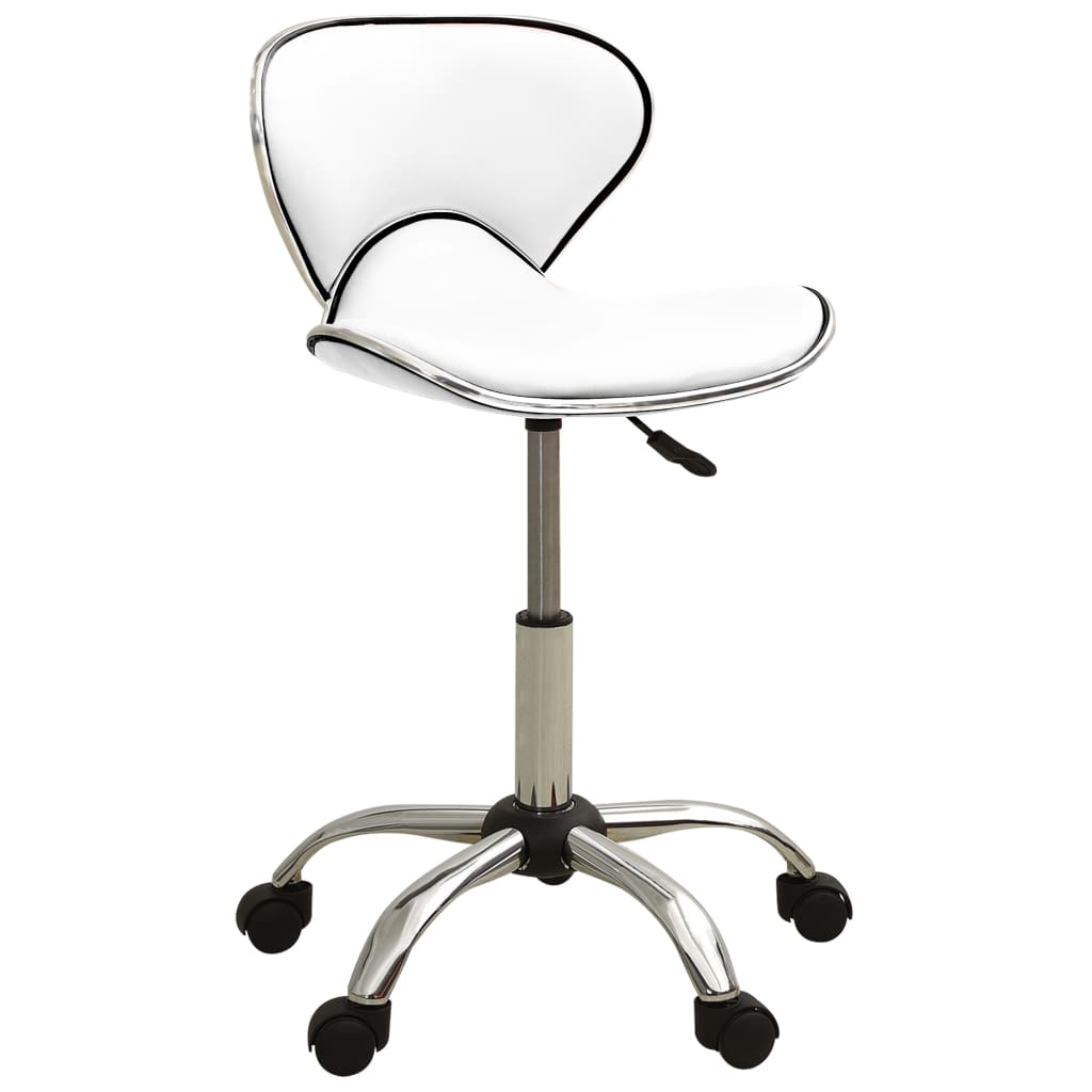 Vetonek Silla de oficina de cuero sintético blanco