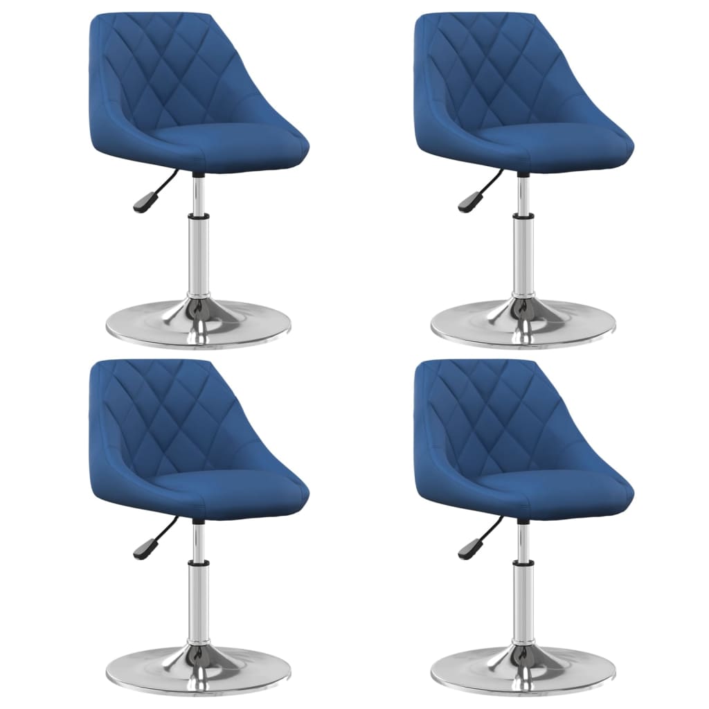 Vetonek Sillas de comedor giratorias 4 unidades terciopelo azul