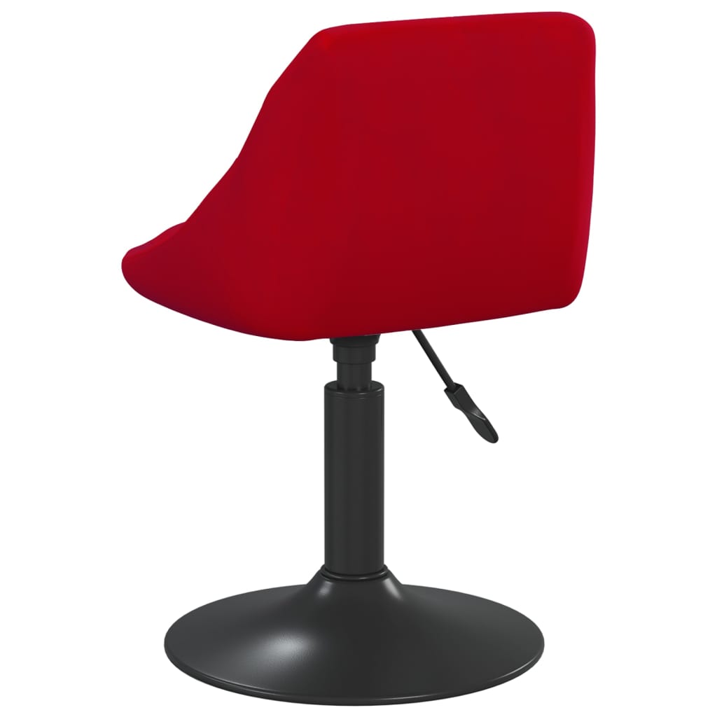 Sillas de comedor giratorias 6 unidades terciopelo rojo tinto v3361 - Vetonek