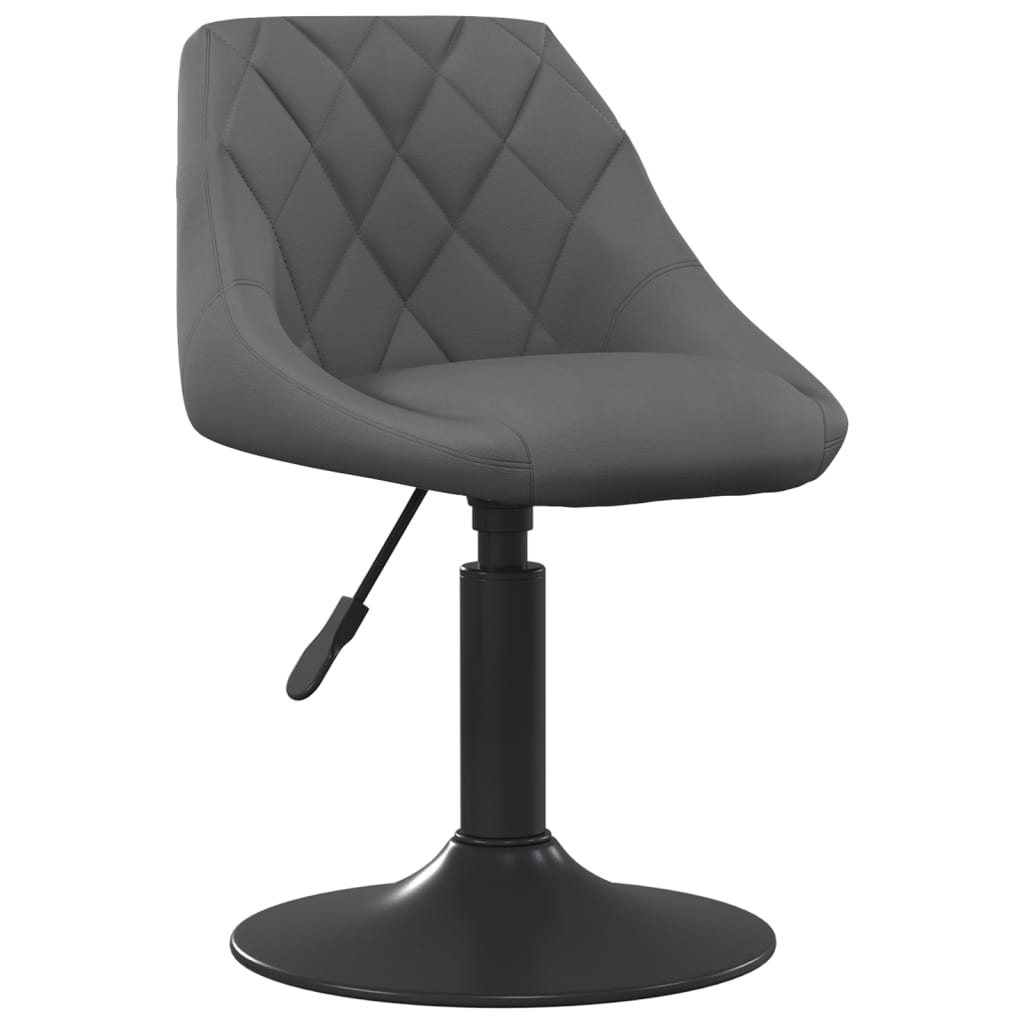 Vetonek Silla de comedor de terciopelo gris oscuro