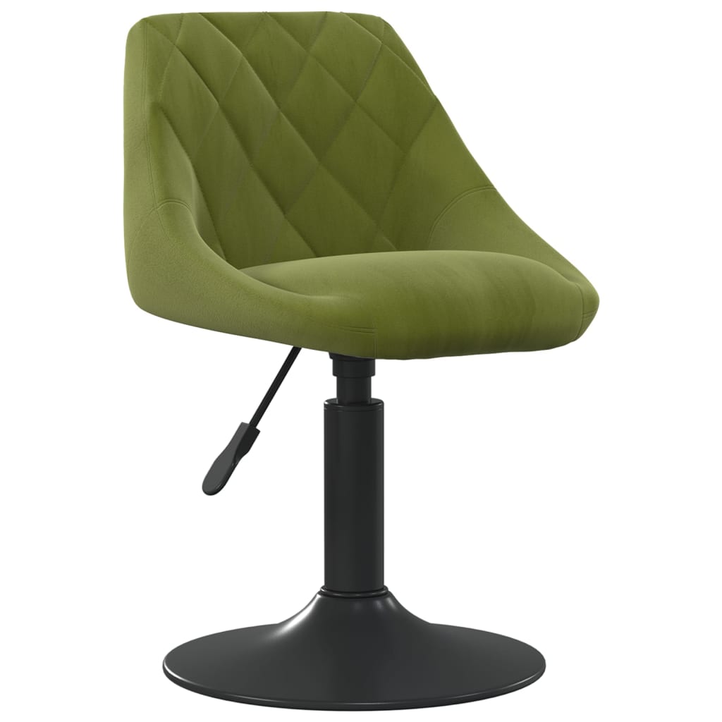 Vetonek Silla de comedor de terciopelo verde claro