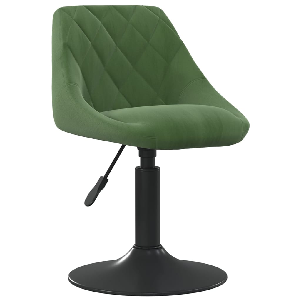 Vetonek Silla de comedor de terciopelo verde oscuro