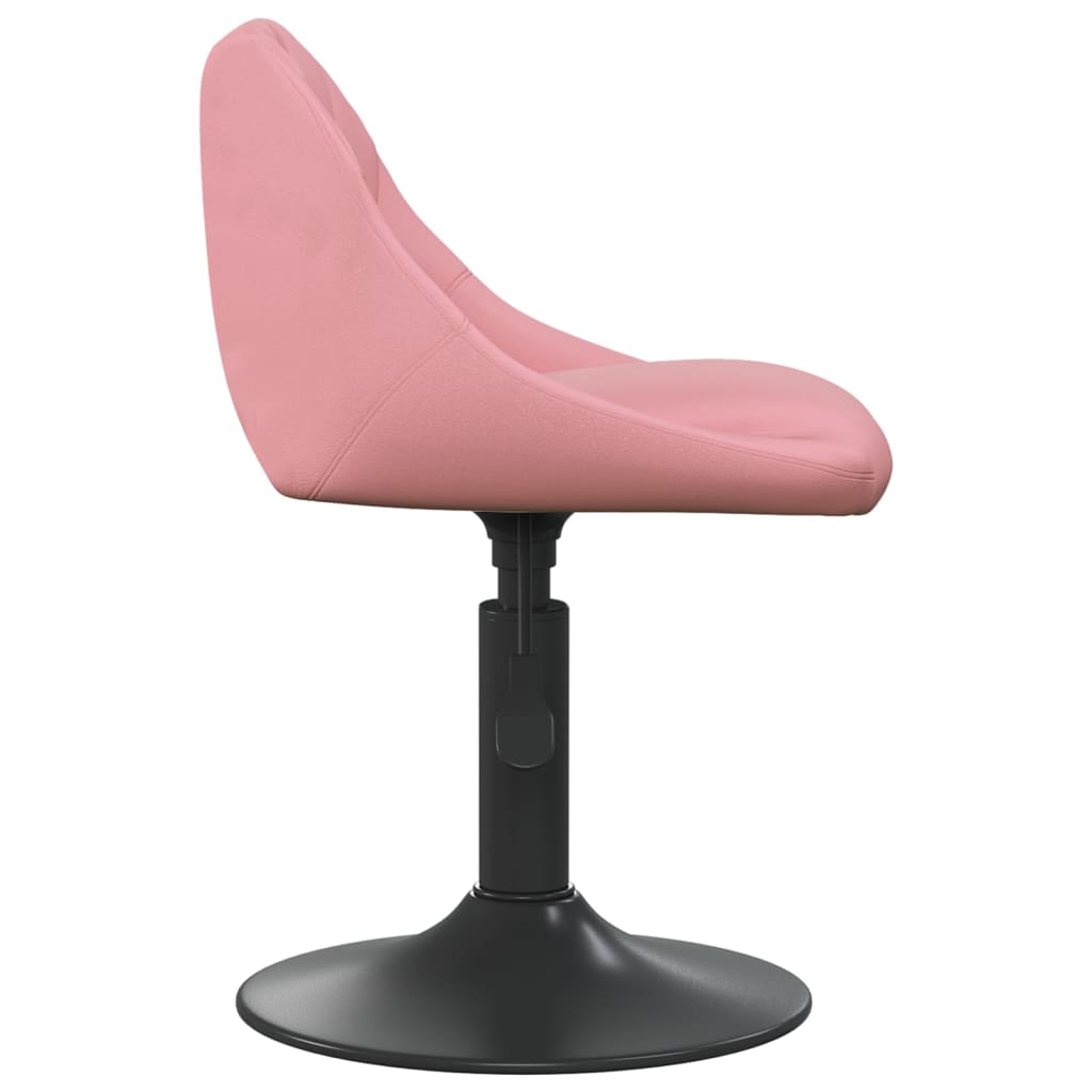 Pink velvet dining chair