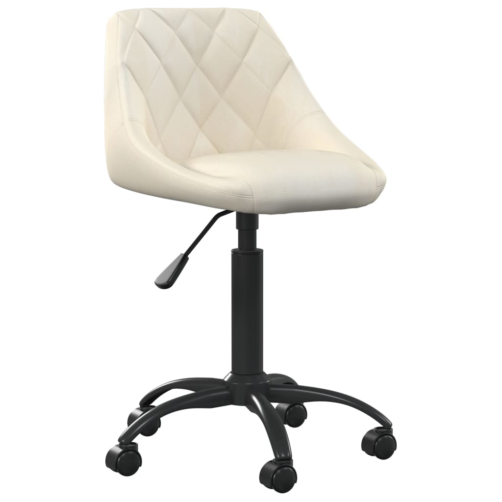 Vetonek Silla de oficina de terciopelo crema