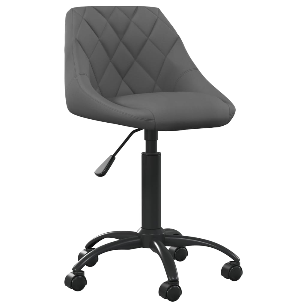 Vetonek Silla de oficina de terciopelo gris oscuro