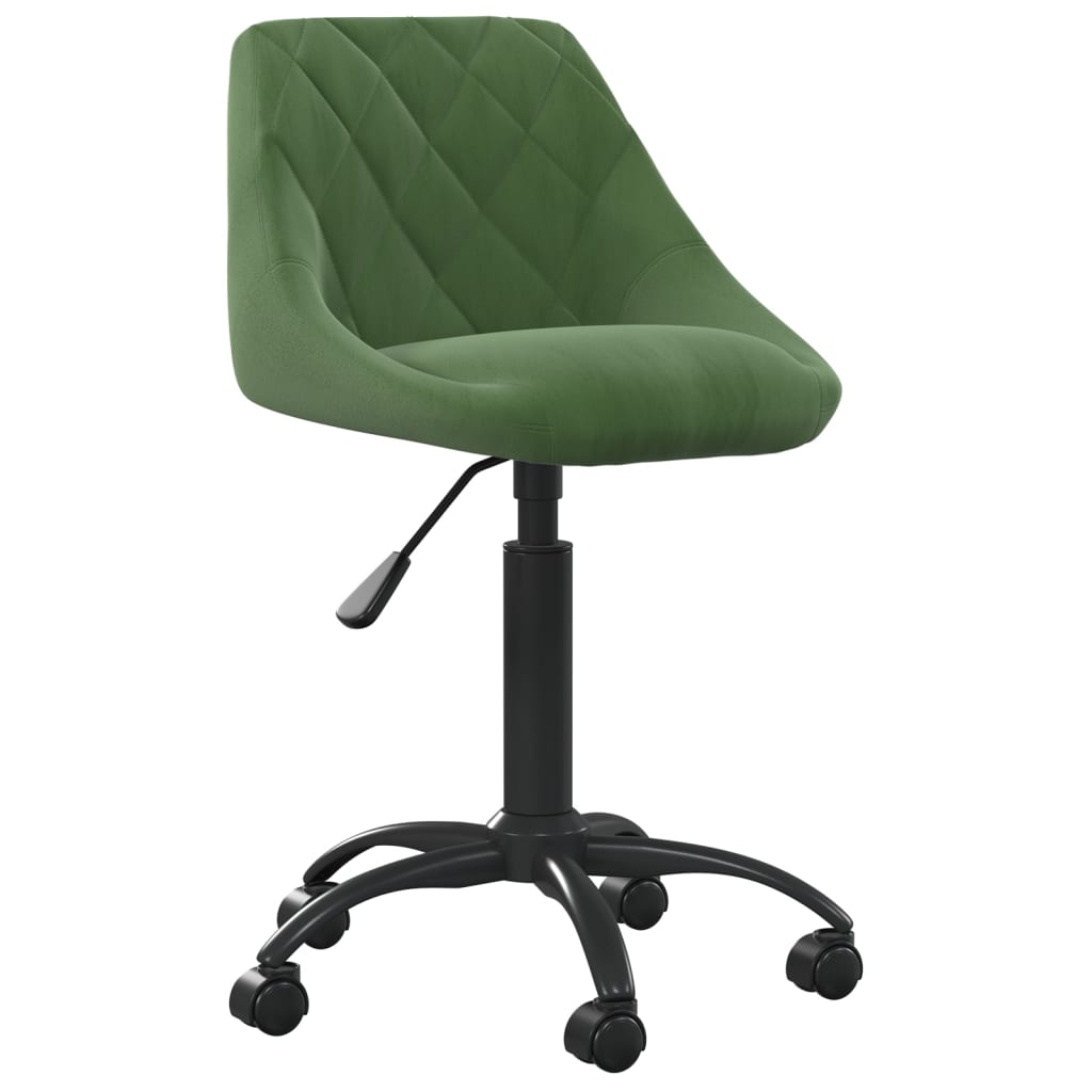 Vetonek Silla de oficina de terciopelo verde oscuro