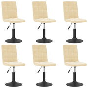 Vetonek Sillas de comedor giratorias 6 unidades terciopelo crema